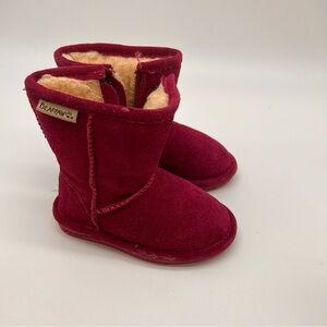 Bearpaw Magenta Pink Suede Wool Lined Boots